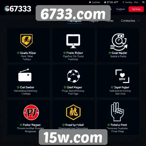 Avaliação de recursos e funcionalidades do site 6733.com